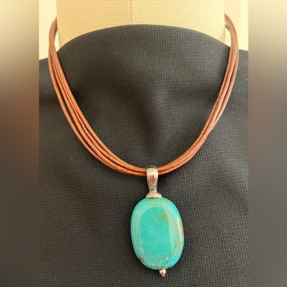 Silpada Turquoise Stone and Silver on Multi-Strand necklace.